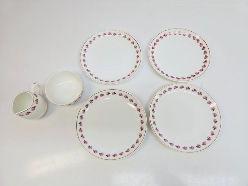 Elegant kaffeservis "Rosor" från Gustavsberg – komplett set med 6 delar!