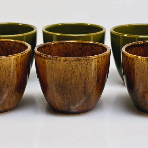 Rustik charm: Set med 6 små keramikkoppar