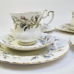 Elegant teservis "Brigadoon" från Royal Albert – 4 set