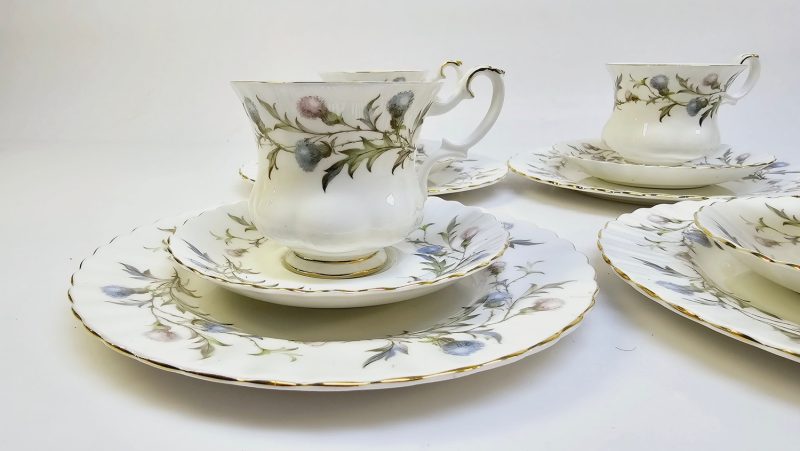 Elegant teservis "Brigadoon" från Royal Albert – 4 set