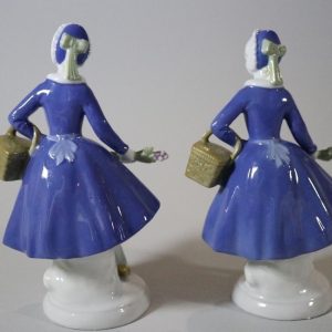 Porslinfigurer, ett par, i porslin,  Fyn Danmark - 17cm