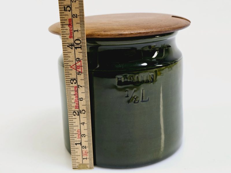 Höganäs Keramikburk ½L med trälock