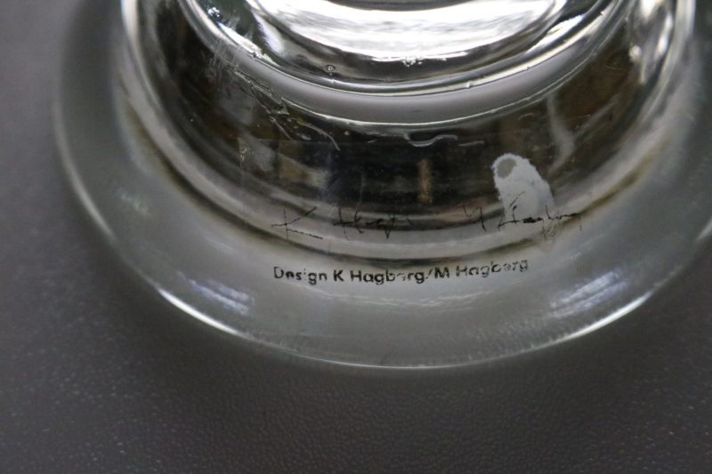 Eleganta Glas Ljusstakar/Ljuslyktor, 4st, Designade av K Hagberg och M Hagberg
