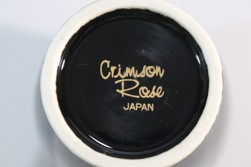 Vintage japansk Crimson Rose porslinsvas Otagiri Japan