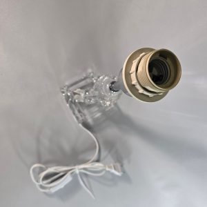BORDSLAMPA, lampfot utan skärm, glas och metall - 37cm
