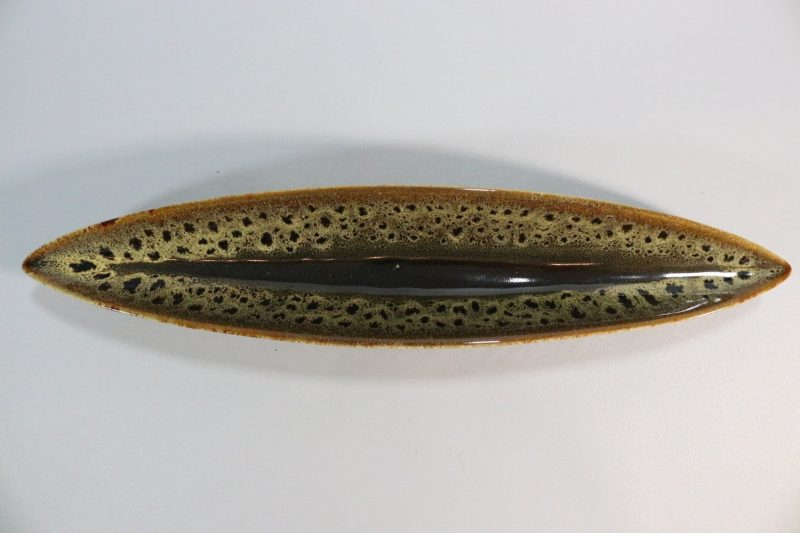 Långt fat i keramik - Olivfat brun. SIA Collection 45cm