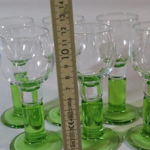 Set med 6 Italienska spritglas, 60 -70-tal, Rocco Bormioli