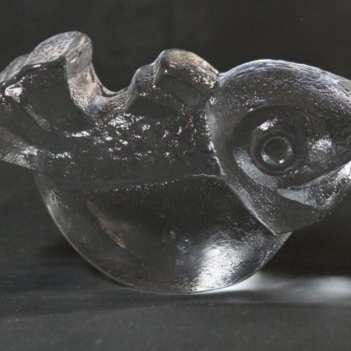 SKRUF Glasbruk Lars Hellsten signerad äldre glasdjur glas djur fisk längd 15cm