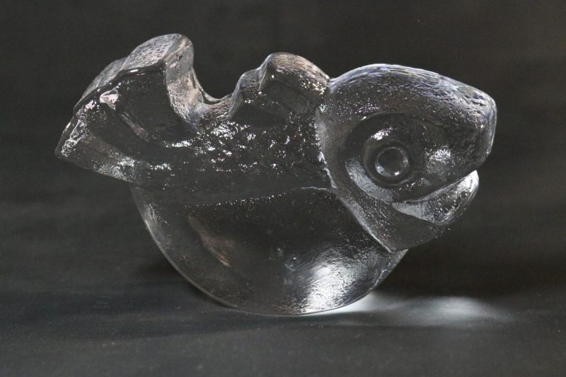 SKRUF Glasbruk Lars Hellsten signerad äldre glasdjur glas djur fisk längd 15cm