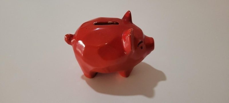 Sparbössa spargris röd 9cm