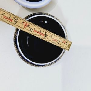Fransk Limoges Mörk Kobolt porslin ask, Guld Accent D'Art, Sällsynt Fynd