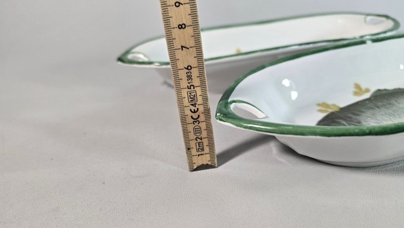 FISKFAT, 2 st, keramik, sannolikt Tjeckoslovakien
