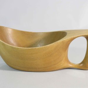 Skål i konstglas – Eva Englund, "Malakit", Pukeberg Glasbruk