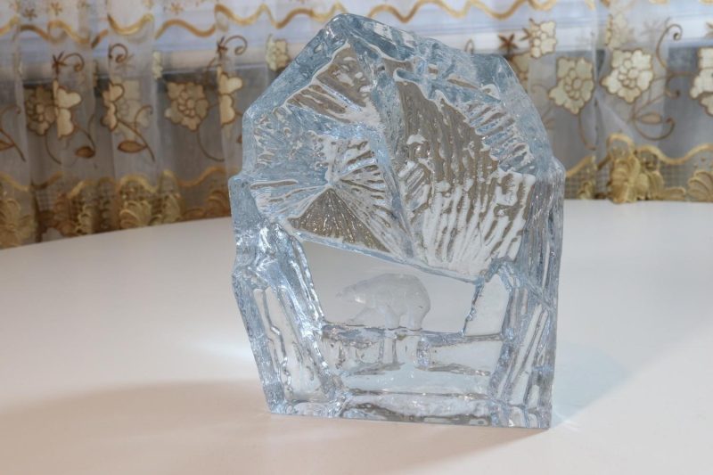 STRÖMBERGSHYTTAN GLASBLOCK BJÖRN