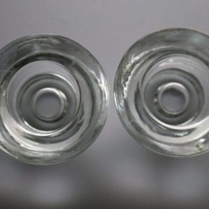 KNUT/MARIANNE HAGBERG. LJUSHÅLLARE, 2 st, glas, design K Hagberg/M Hagberg