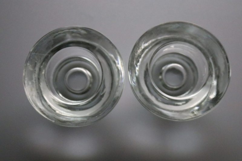 KNUT/MARIANNE HAGBERG. LJUSHÅLLARE, 2 st, glas, design K Hagberg/M Hagberg
