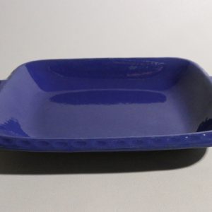 Saltglaserat fat i lergods Andersson & Johansson, Old Höganäs, 35x27cm, spricka
