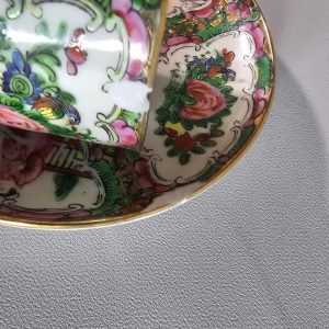 KAFFEKOPP MED FAT, Kina, Kanton Famille rose - skadad