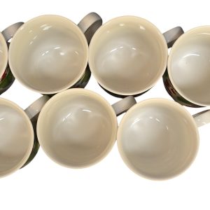 Set med 7 kaffekoppar "Blodgivare ger med hjärtat" från Rörstrand Diamant, J.L