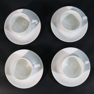 4st Kaffekoppar med fat, Rörstrand Sweden