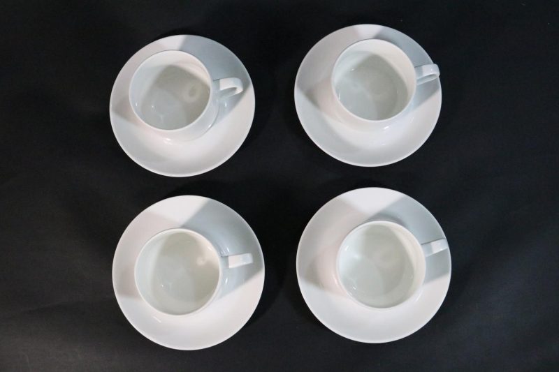 4st Kaffekoppar med fat, Rörstrand Sweden