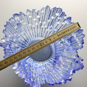 GLASSKÅL. troligen Istappsskål, Snapphane Glasbruk 18cm