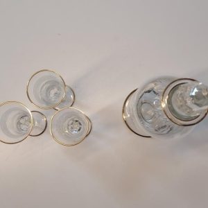 Karaff och 3 glas