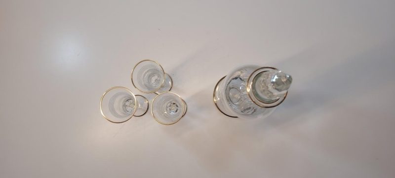 Karaff och 3 glas