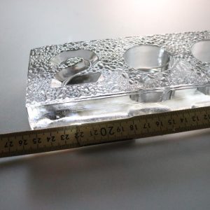 Ljushållare för 3st värmeljus i kristall, 2000