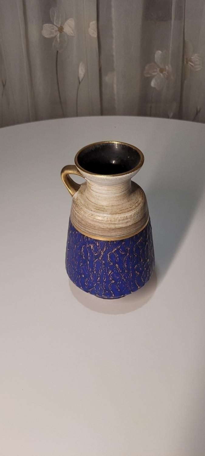 Vas med hankel - Germany 399/20 Blå Beige Guld 20cm