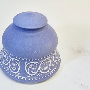 Vacker Hängkruka i Blått - Vintage Keramik, D 18,5 cm