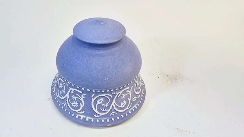Vacker Hängkruka i Blått - Vintage Keramik, D 18,5 cm