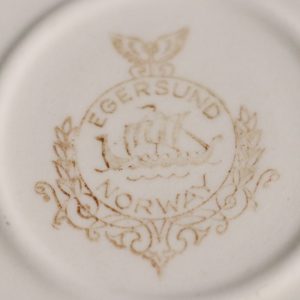Blåvit skål från Egersund Norway - Retro Mönster
