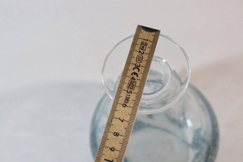 Glasvas med bubblor i glaset, Troligen Skandinavisk design