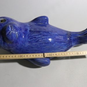 Glaserad Keramikskulptur – Säl, 40 cm