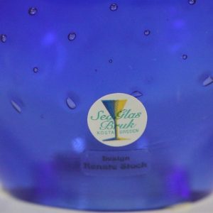 RENATE STOCK. Ljuslykta, glas, Sea Glasbruk