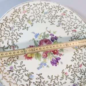 Stort fat med blomdekor, 31cm