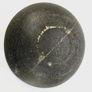Unik och Handgjord Keramisk Skål med Båtmotiv, 34,5 cm