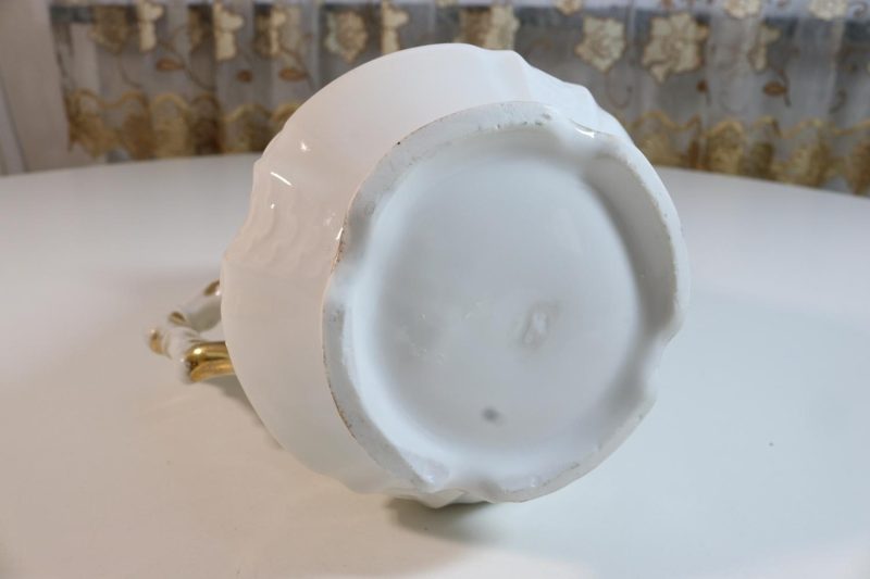 Kaffekanna / Tekanna med grön och guld detaljer, H=24cm