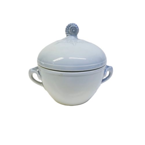 Elegant Gräddvit Soppskål med Lock från Copenhagen Porcelain, Danmark