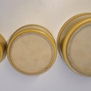 3st gula skålar formar i keramik