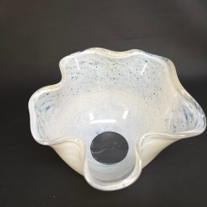 Handgjord Glasvas från Åhus – Unikt Designföremål från 1981