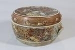 Japansk satsuma burk med lock, 1872