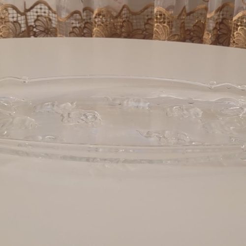Avlångt glasfat, uppläggningsfat, 39cm