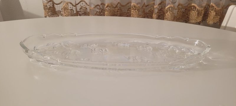 Avlångt glasfat, uppläggningsfat, 39cm