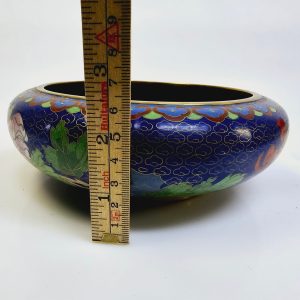 Exklusiv kinesisk cloisonné-skål – elegant design med blomsterdekorationer