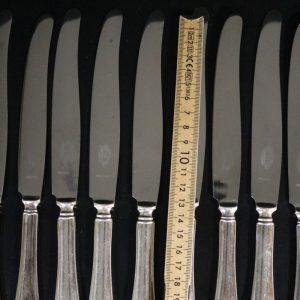 Antikt Bestickset - 14 Knivar från Nysilverfabriken Aurora, Göteborg