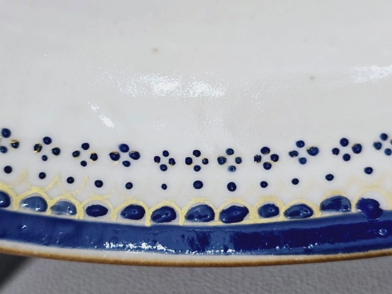 Kinesisk exportporslin armoriell middagstallrik, vapenporslin, cirka 1800