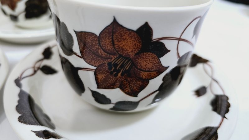 Teservis, 7 delar, porslin, "Tea for two", Arabia, Finland GUNVOR OLIN-GRÖNQVIST