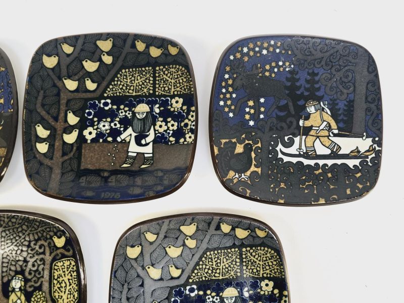 Set med Årsplattor från Arabia Finland – Design av Raija Uosikkinen